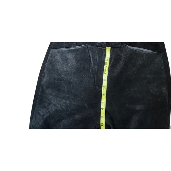 SONOMA Genuine Leather Pants Women’s Size 8 Black 100% Leather Vintage High Rise - Picture 12 of 13